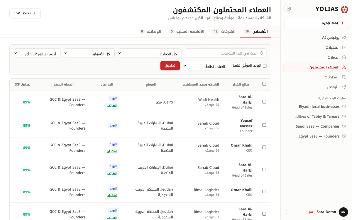 مساحة العملاء المحتملين